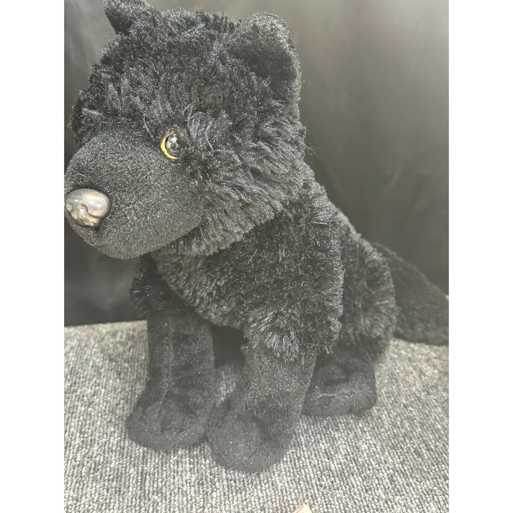 Wild Republic Black Wolf Fox Plush Stuffed Animal Realistic Shaggy Dog 12 Inch - Picture 3 of 15